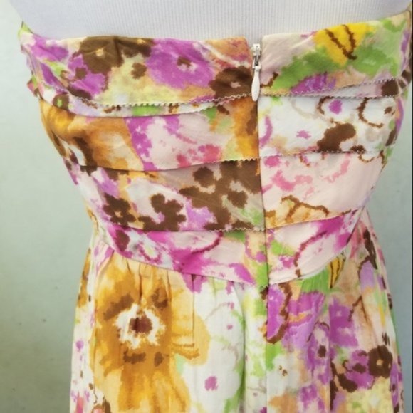 J.Crew floral tube top mini dress women's size 6 (30) - Picture 6 of 10